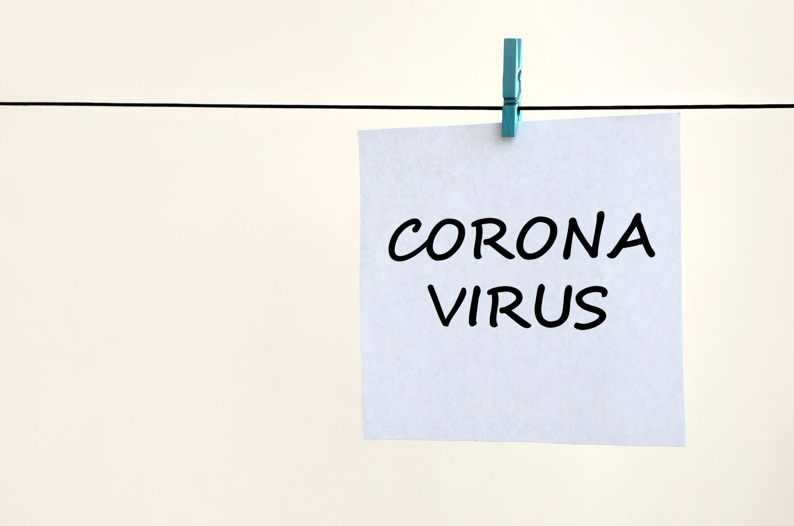 skylt med corona virus