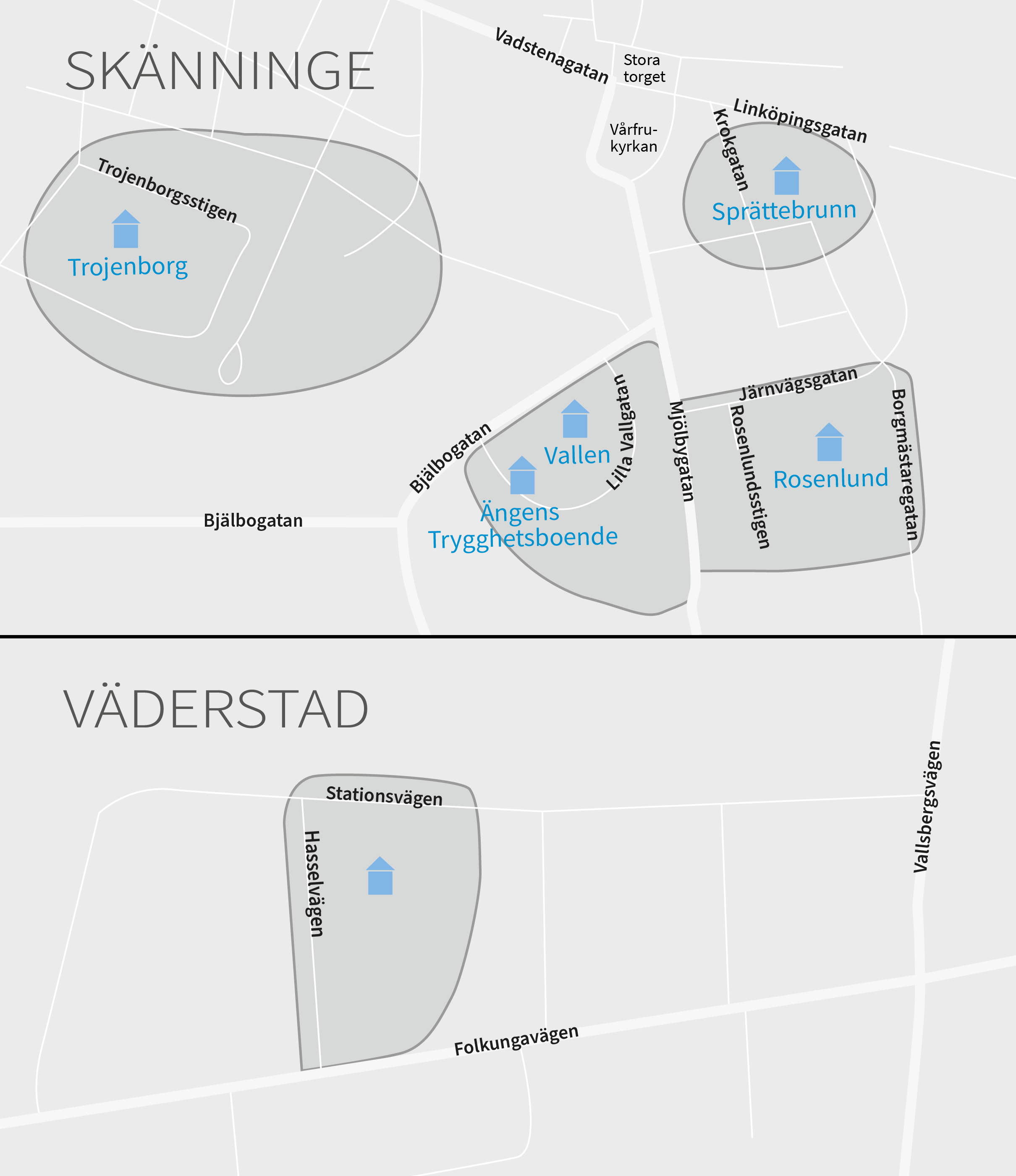 karta över område skänninge/väderstad