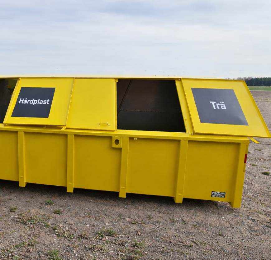 bild på en gul container